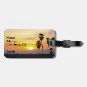 Venice Beach California Sunset Souvenir Luggage Tag