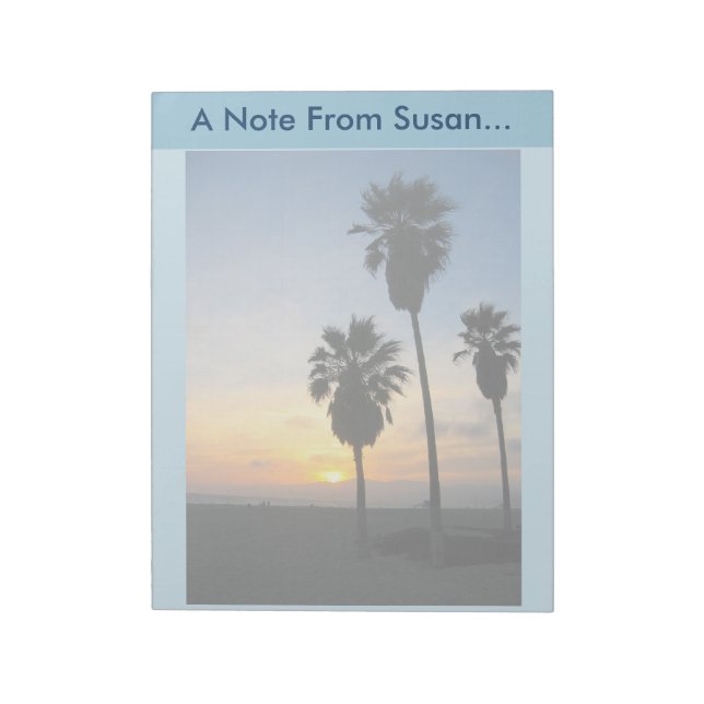 Venice Beach California Sunset Souvenir Notepad (Rotated)
