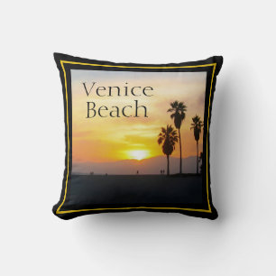 Venice Beach California Sunset Souvenir Throw Pill Cushion