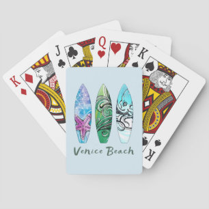 Venice Beach California Surfboards Playing Cards