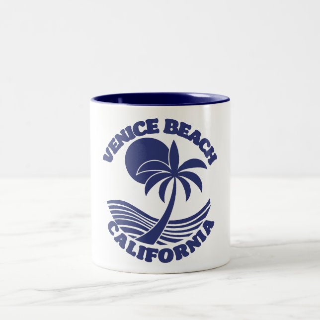 Venice Beach California Two-Tone Coffee Mug (Center)