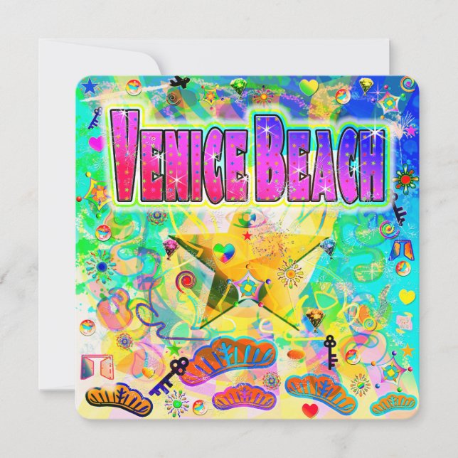 Venice Beach Epoch Hour Holiday Card (Front)