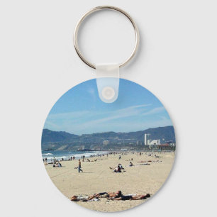 Venice Beach Looking North On With The Santa Monic Key Ring