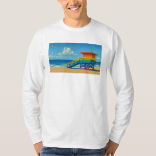Venice Beach Rainbow Lifeguard Stand T-Shirt