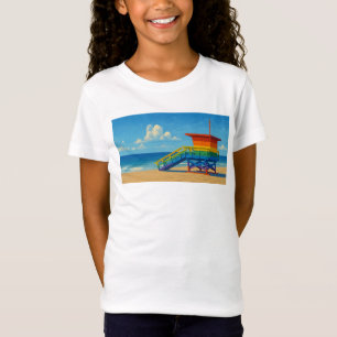 Venice Beach Rainbow Lifeguard Stand T-Shirt