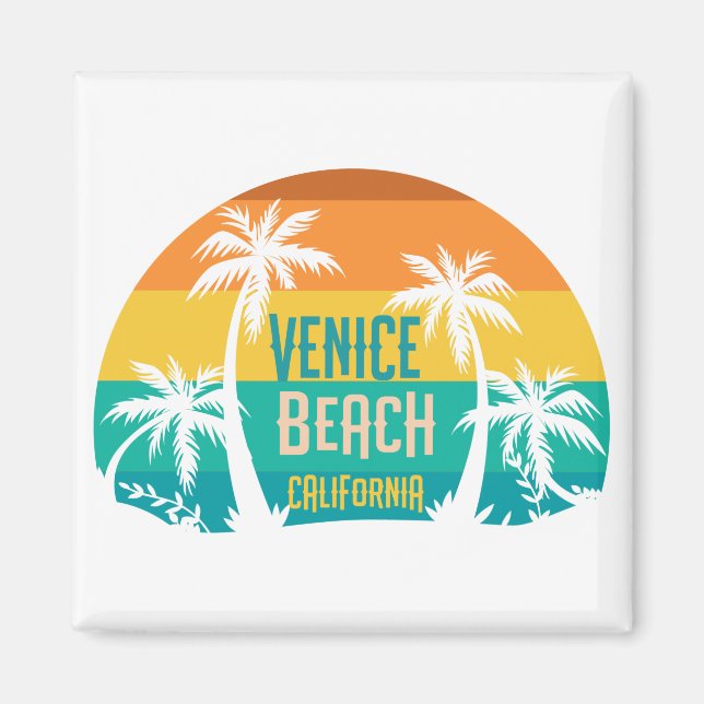 Venice Beach Retro Magnet (Front)