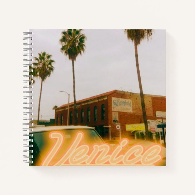Venice Beach Retro Print Notebook (Front)