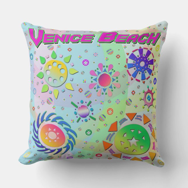 Venice Beach Seven Suns & Energy Pillow (Front)