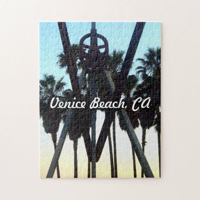Venice Beach Sky Los Angeles California Photo Jigsaw Puzzle (Vertical)