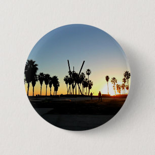 Venice Beach Sunset 6 Cm Round Badge