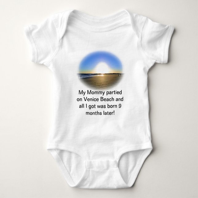 Venice Beach Sunset Baby Bodysuit (Front)