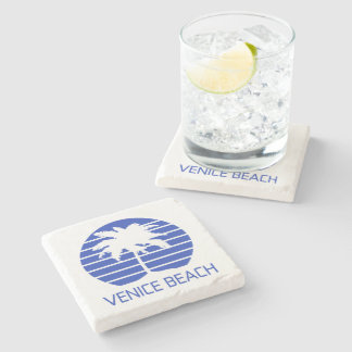 Venice Beach Sunset (California) Stone Coaster