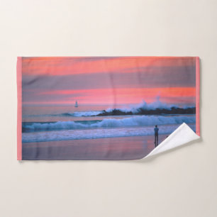 Venice Beach Sunset Hand Towel