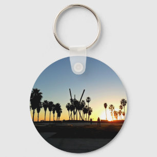 Venice Beach Sunset Key Ring
