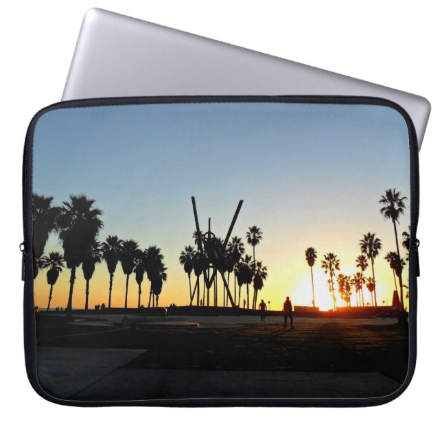 Venice Beach Sunset Laptop Sleeve (Front)