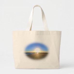 Venice Beach Sunset Large Tote Bag