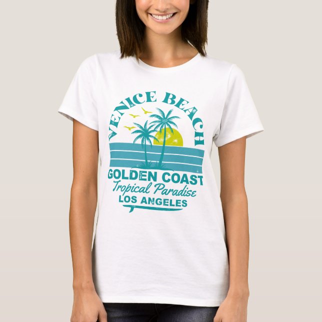 Venice Beach Sunset –Tropical Paradise T-Shirt (Front)