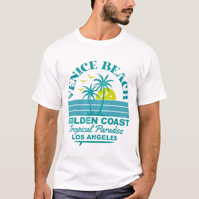 Venice Beach Sunset –Tropical Paradise T-Shirt (Front)