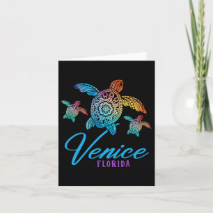 Venice Beach Tie Dye Sea Turtle Florida Family Vac Card