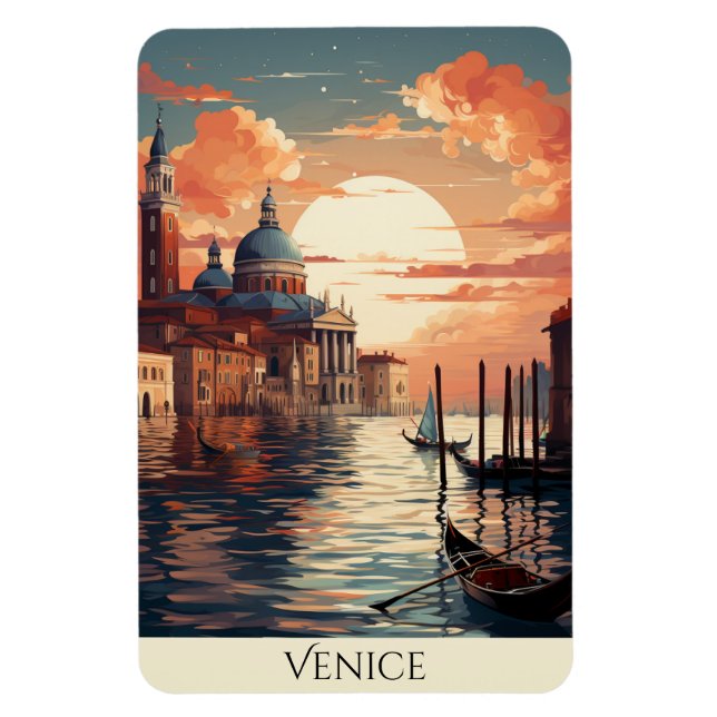 Venice | Beautiful Canal Artwork Magnet (Vertical)