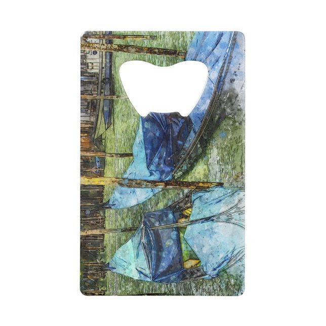 Venice Blue Gondolas Painting (Front)
