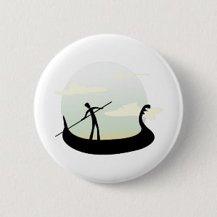 Venice Boat 6 Cm Round Badge