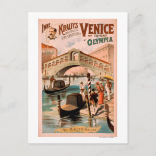 Venice, Bride of the Sea at Olympia Gondolas 2 Postcard
