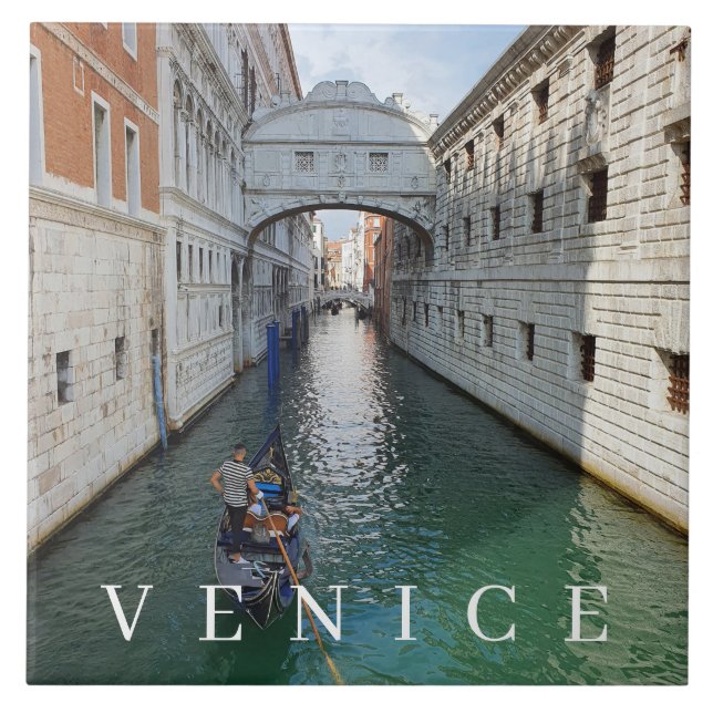 Venice Bridge of Sighs view ceramic tile (Front)