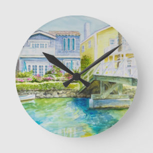 Venice Bridge Round Clock