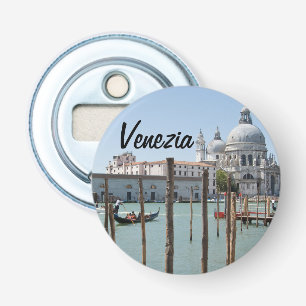 Venice canal and church with text bottle opener