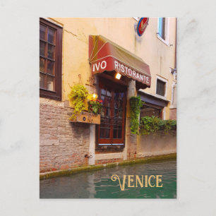Venice Canal Architecture Ristorante Street Postcard