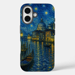 Venice Canal at Night iPhone 16 Case