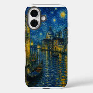 Venice Canal at Night iPhone 16 Case