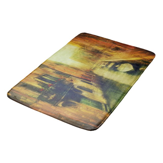 Venice Canal Balcony Painting Bath Mat (Angled)