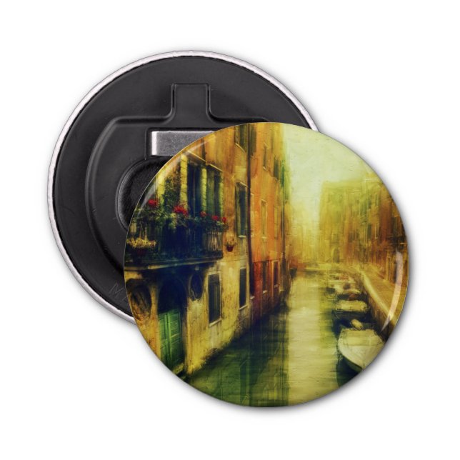 Venice Canal Balcony Painting Bottle Opener (Front)