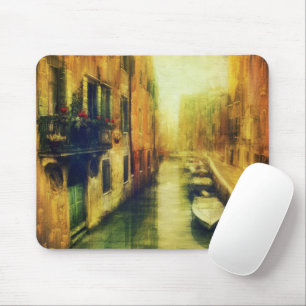 Venice Canal Balcony Painting Mouse Mat