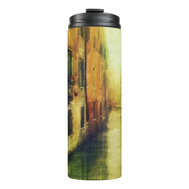 Venice Canal Balcony Painting Thermal Tumbler (Front)