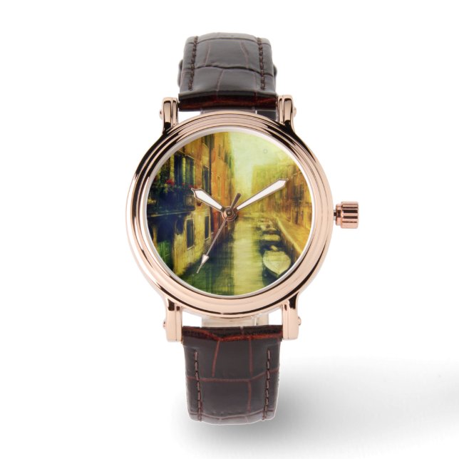 Venice Canal Balcony Painting Watch (Front)