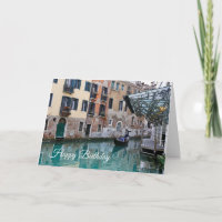 Venice Canal Birthday Card