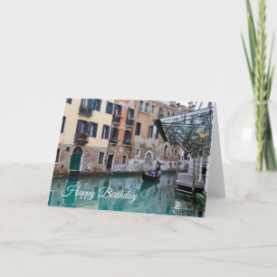 Venice Canal Birthday Card