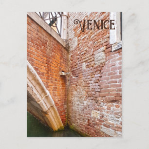Venice Canal Brick Wall Architecture Postcard