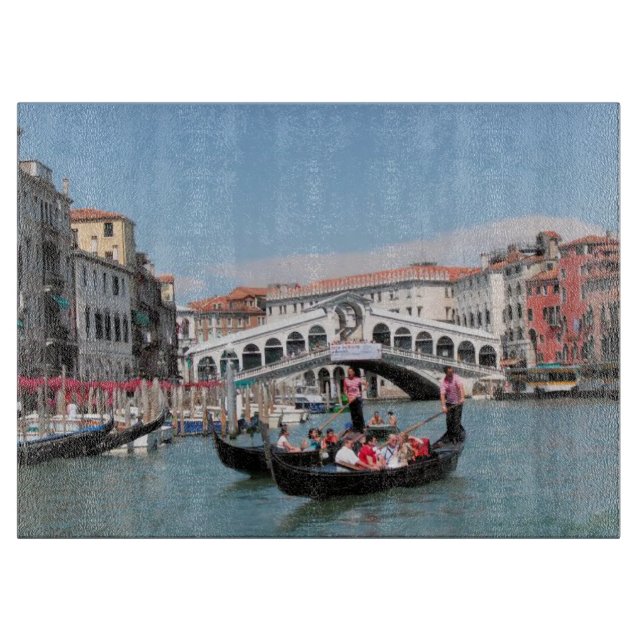 Venice Canal Glass Cutting Board (Front)