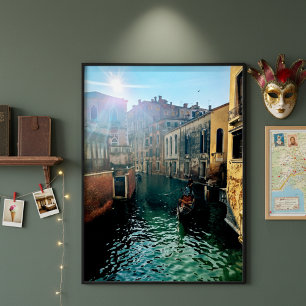 Venice Canal Gondola Italian Architecture Photo Poster