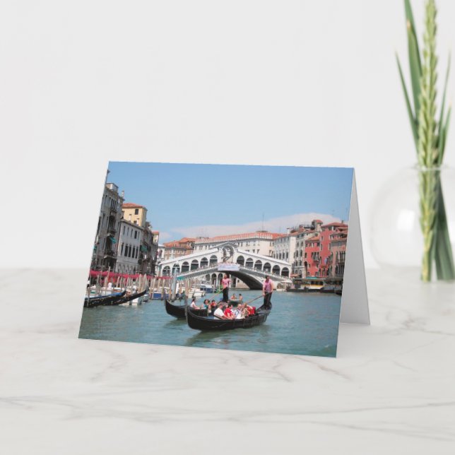 Venice Canal Greeting Card (Blank) (Front)