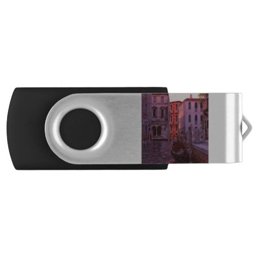 Image of Venice Canal in the Evening Light Usb Flash Drive