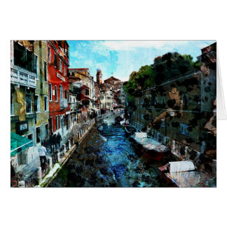 Venice Canal Italy Art Card