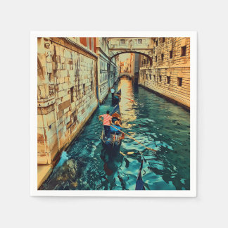Venice Canal Italy Napkin