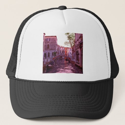 Image of Venice Canal Landscape in the Evening Light Trucker Hat