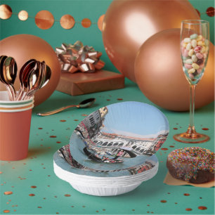 Venice Canal Paper Bowls Plate