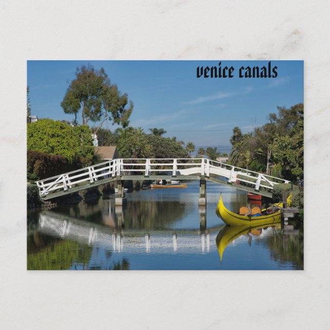 Venice Canals L.A. Postcard (Front)